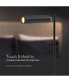 Opladelig 3-i-1 LED lampe - Magnetisk, sort, dæmpbar, inkl. fod og 2 stk. monteringsbeslag