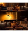 Opladelig 3-i-1 LED lampe - Magnetisk, sort, dæmpbar, inkl. fod og 2 stk. monteringsbeslag
