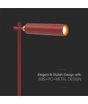Opladelig 3-i-1 LED lampe - Magnetisk, rød, dæmpbar, inkl. fod og 2 stk. monteringsbeslag