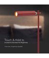 Opladelig 3-i-1 LED lampe - Magnetisk, rød, dæmpbar, inkl. fod og 2 stk. monteringsbeslag