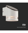 1W Solara væglampe med solcelle - 3000K, hvid, IP54, 70lm, batteri og solpanel