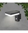 2W LED Solar Væglampe - PIR Sensor, 3000K, Firkantet, IP54