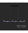 38W LED pendellampe, 100cm - Sort, 4560lm, 3000K, inkl. lyskilde