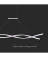 30W LED pendel, 120x100cm - 3450lm, hvid, 4000K, designer loftlampe, inkl. lyskilde