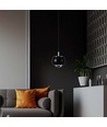 9W LED pendel - Sort, 1000lm, 10x10x100cm, IP20 indendørs, inkl. lyskilde