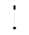 9W LED pendel - 1000lm, sort, 10x10x100cm, IP20 indendørs