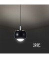 9W LED pendel - 1000lm, sort, 10x10x100cm, IP20 indendørs
