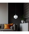 9W Hængende Lampe - LED, 10x10x100cm, 4000K, hvid, hus