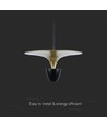 9W designer pendel - Sort/Guld, 1000lm, IP20, metal, 30x320x100cm