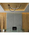 15W LED solcelle projektør med solcellepanel - 1200lm, IP65, sort, inkl. fjernbetjening og batteri