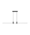19W LED pendel - 80cm, sort, 2160lm, inkl. lyskilde
