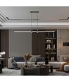 19W LED pendel - 80cm, sort, 2160lm, inkl. lyskilde