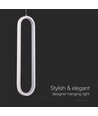 13W LED pendel, 40cm - Hvid, 3000K, 1500lm, IP20 indendørs
