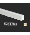 120cm 40W LED lysskinne med Samsung chip - Hvid, CCT, inkl. wireophæng, loftlampe til kontor