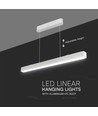 40W LED Lineær Hængende Suspensionslys - Samsung Chip, Op Ned System, 3i1, Hvid Hus.