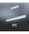 120cm 40W LED lysskinne med Samsung chip - Hvid, CCT, inkl. wireophæng, loftlampe til kontor
