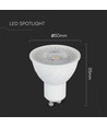 6W GU10 Spotlight - Plast, Linse, Samsung Chip, 6500K