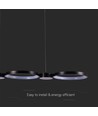 97cm 38W LED pendel - 120lm/W, 4560lm, sort hus, 3000K, inkl. lyskilde