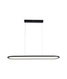 24W LED pendel, 80x100cm - 3000lm, sort krop, 120 grader, inkl. lyskilde