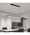 24W LED pendel, 80x100cm - 3000lm, sort krop, 120 grader, inkl. lyskilde