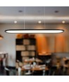 24W LED pendel, 80x100cm - 3000lm, sort krop, 120 grader, inkl. lyskilde