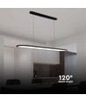 24W LED Hængelampe - 80x100cm, 3000K, Sort, Hus