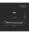 120cm 30W LED pendel, hvid - 115lm/W, 3000K, 120x100cm, inkl. lyskilde
