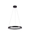 19W LED pendel med krystal akryl, Ø40cm - Sort, 3000K, 2160lm, IP20 indendørs