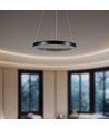 19W LED pendel med krystal akryl, Ø40cm - Sort, 3000K, 2160lm, IP20 indendørs
