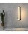 13W oval LED pendel, 40cm - Sort, moderne design, IP20 indendørs
