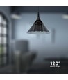 9W LED pendel - 1000lm, 3000K, sort, Ø19,5cm, IP20 indendørs