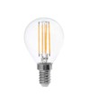 E14 6W LED kronepære - P45, filament, klart glas, 600lm