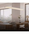 24W LED pendel / hængelampe - 80x104cm, 3000lm, hvid, 3000K, inkl. lyskilde