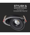 30W LED indbygningspanel, RA90, sort - 3-i-1 CCT, Hul: Ø18 cm, Mål: Ø20 cm