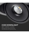 30W LED COB Downlight - 3i1 Sort Hus