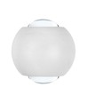 2W væglampe med op/ned lys - IP54, hvid, 4000K, aluminium, inkl. lyskilde