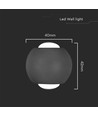 2W LED COB væglampe, op/ned lys - IP54, sort aluminium, 3000K, 4,2 x 4 cm
