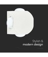 4W rund LED væglampe med 4 lysstråler - IP54, hvid, 3000K, 4-vejs lys, moderne design