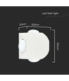 4W rund LED væglampe med 4 lysstråler - IP54, hvid, COB LED, 4000K, inkl. lyskilde