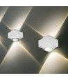 2W LED væglampe op/ned - IP54, 3000K, hvid, inkl. lyskilde