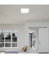 24W LED Dome Lys - 3000K, firkantet, hvid ramme, IP44