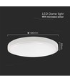 36W LED sensorlampe - Ø42cm, IP44, sort kant, 4000K, indbygget mikrobølge sensor