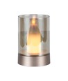2W LED genopladelig bordlampe med sensor - Champagne guld, ravfarvet glas, 3000K, 360 grader, bevægelsessensor