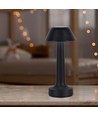 1W genopladelig LED bordlampe, 3-i-1 CCT - 5V, 1800mAh, sort, Ø9,5 x 22,5 cm