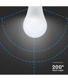 E27 17W LED pære - A65, 3000K, varm hvid, IP20 indendørs
