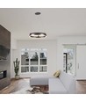 20W LED designer pendel - Enkelt ring, 3000K, kaffe farve, 2400lm