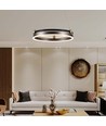 20W LED designer pendel - Enkelt ring, 3000K, kaffe farve, 2400lm