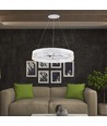 25W LED Designer pendel, Ø50cm - Ring design, hvid, 3000lm, 3000K, varm hvid