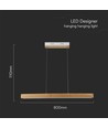 12W LED pendel i træ - 4000K, 80cm, inkl. lyskilde