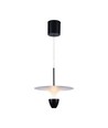 9W LED designer pendel - 3000K, 1000lm, hvid/sort, justerbar højde, inkl. lyskilde